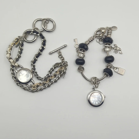 Source Unknown Jewelry - Silver Bracelet Watch Set of Two
